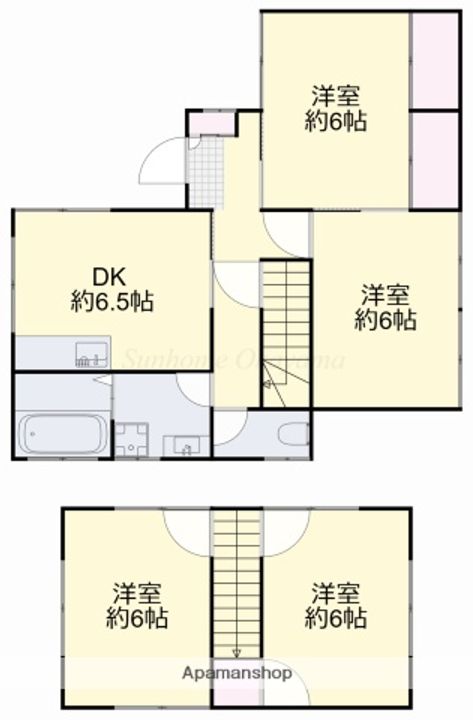 岡山県岡山市中区山崎(一戸建)の賃貸物件の間取り