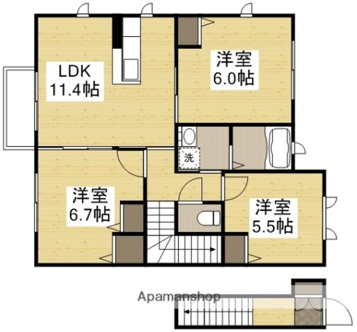 ロイヤルヒルズB棟の間取り