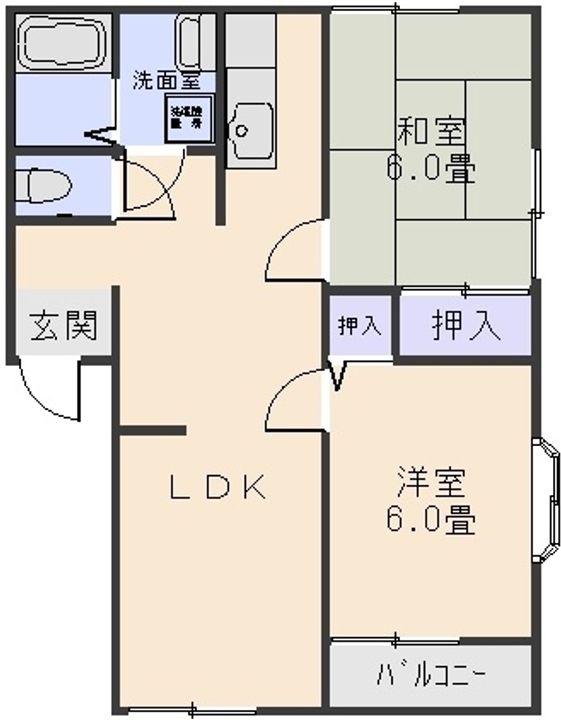 メゾンパルル201の間取り