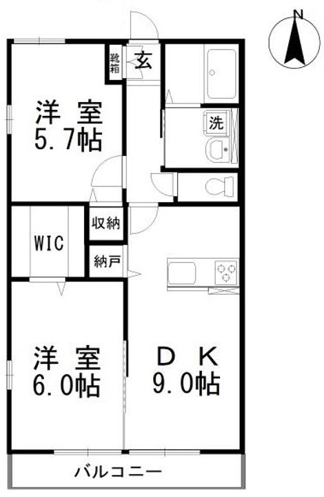 アネシス円山Aの間取り