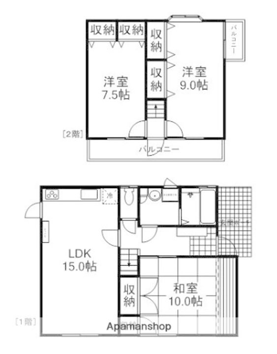 岡山県岡山市南区浜野4丁目(一戸建)の賃貸物件の間取り