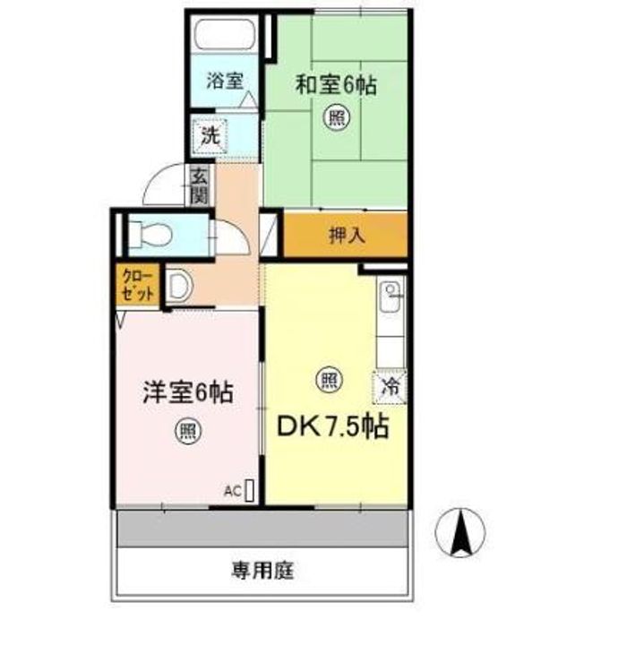 プレジール小野 D棟の間取り
