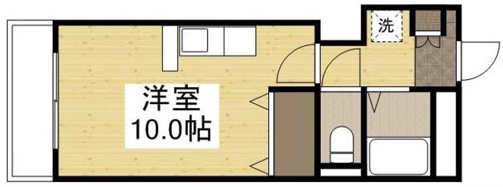ラ・リュ奉還町211の間取り