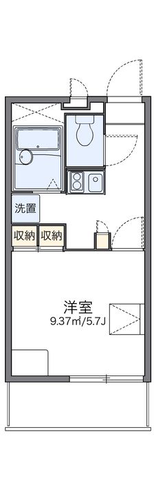 レオパレスエレガンスK308の間取り