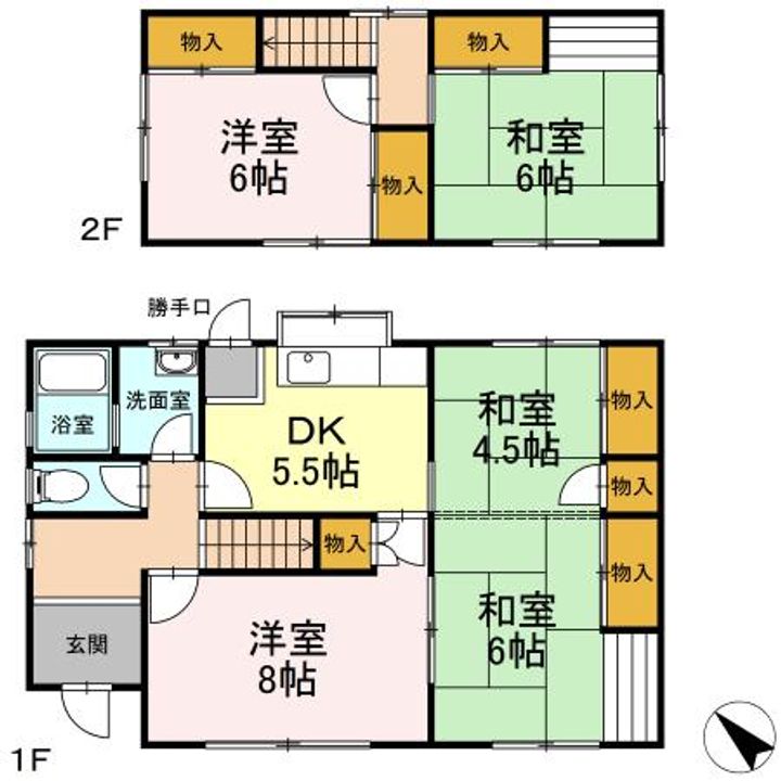 岡山県赤磐市桜が丘東5丁目(一戸建)の賃貸物件戸建ての間取り