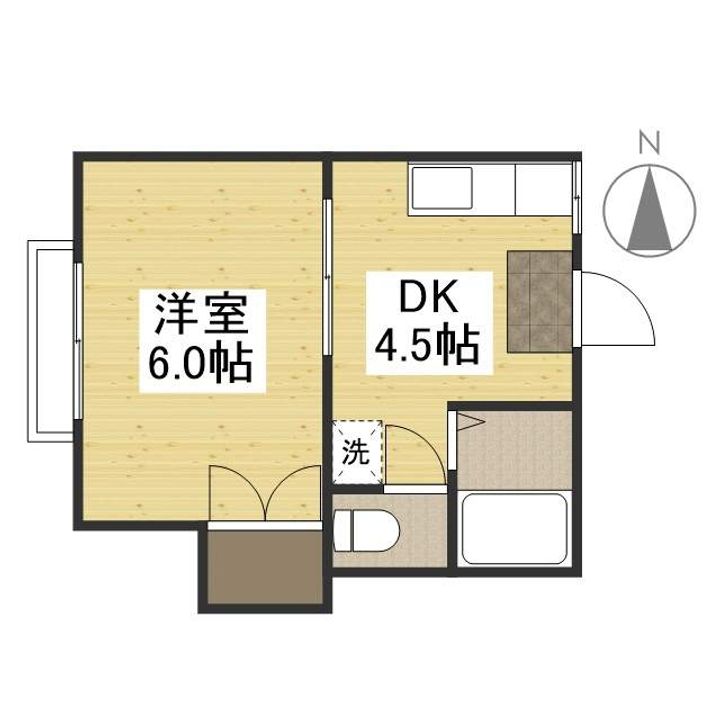 コーポ下伊福の間取り