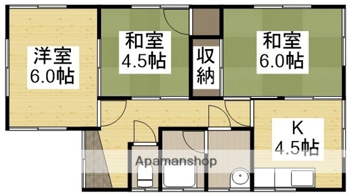 岡山県岡山市南区植松(一戸建)の賃貸物件戸建ての間取り
