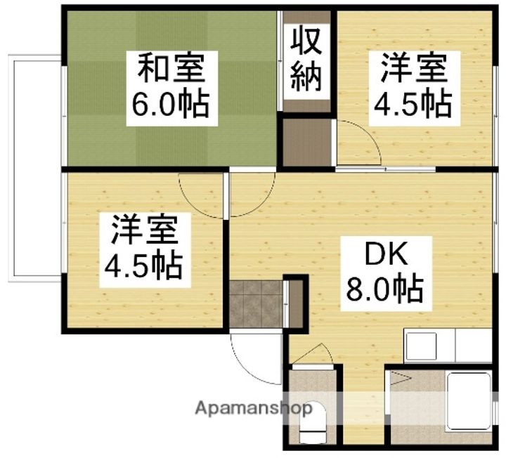 アーバニティ倉敷の間取り