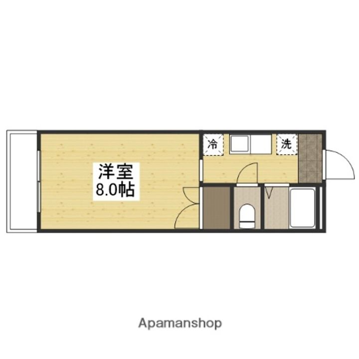 岡山県岡山市北区今1丁目の賃貸マンションの間取り