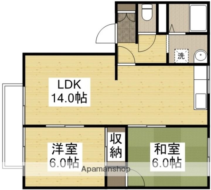 アルモニー東岡山の間取り