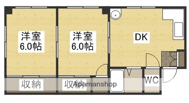国際コーポ502の間取り