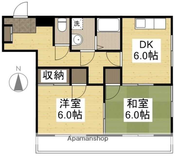 ビバリーガーデン大島A棟202の間取り