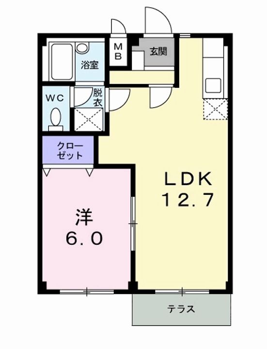 エルディム笹沖の間取り