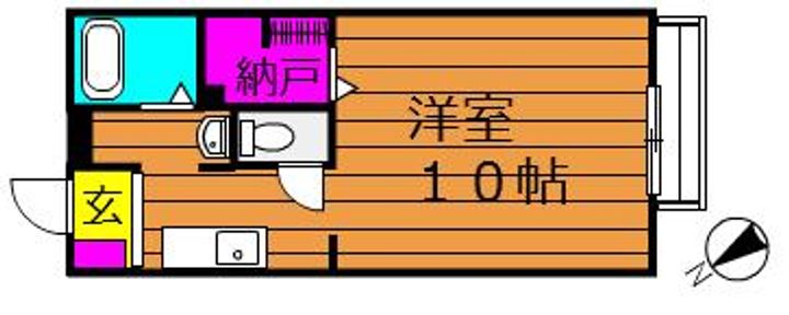 ソレジオ大島106号室の間取り