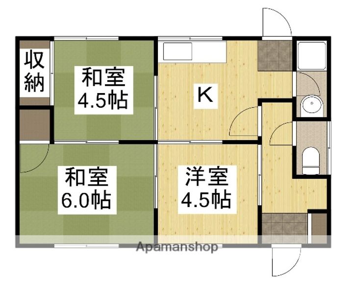 岡山県岡山市中区倉富(一戸建)の賃貸物件戸建ての間取り