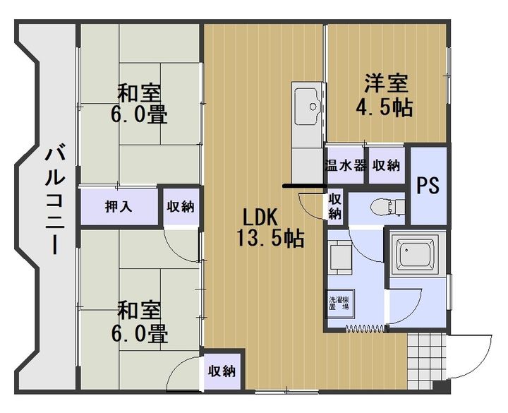 吉備ハイコーポの間取り