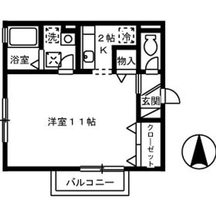 ももたろうハイツ201の間取り