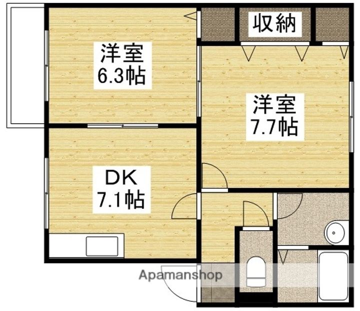 パティオヴェルデAの間取り