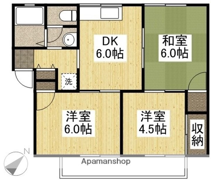 プレジール堀田2号棟の間取り