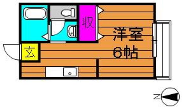 エポック鴨方105号室の間取り