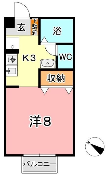 フラワー C107の間取り
