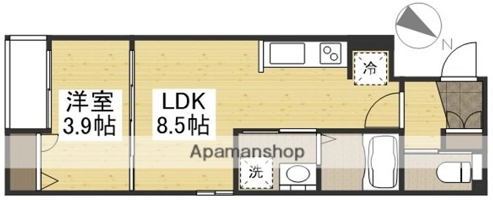 月光 新倉敷駅前104の間取り