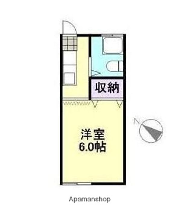 エフシリーズ日ノ出町 A棟103の間取り