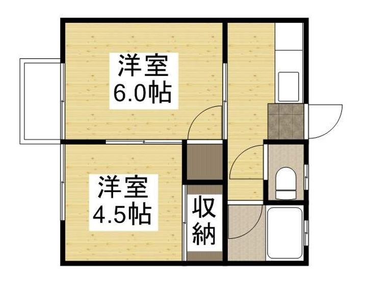 パナハイツかなや 1の間取り