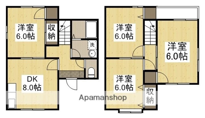 岡山県倉敷市白楽町(一戸建)の賃貸物件戸建ての間取り