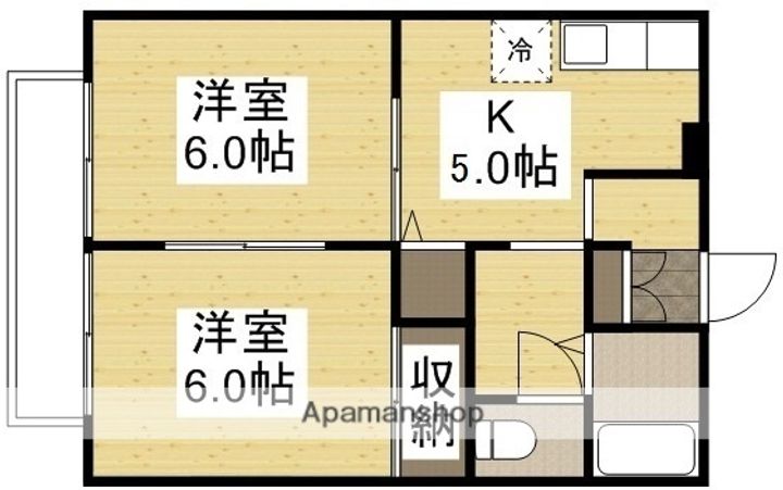 コーポクレアDD201の間取り