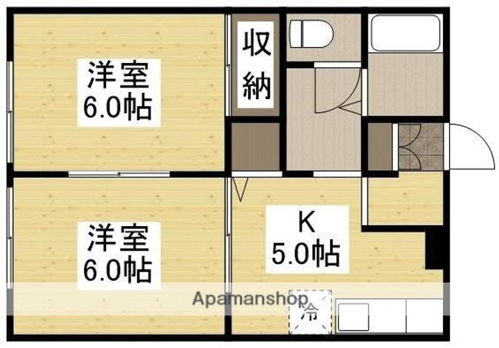 コーポクレアEE102の間取り