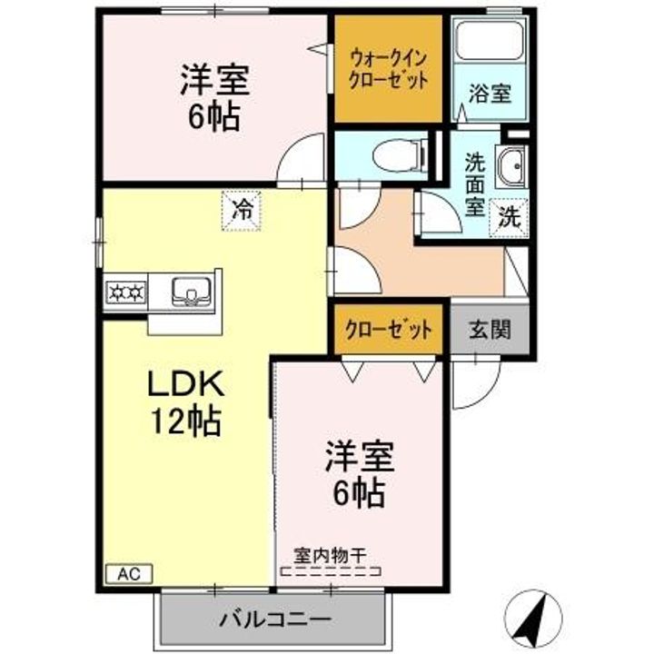 ブィラ ハッピネス B棟の間取り