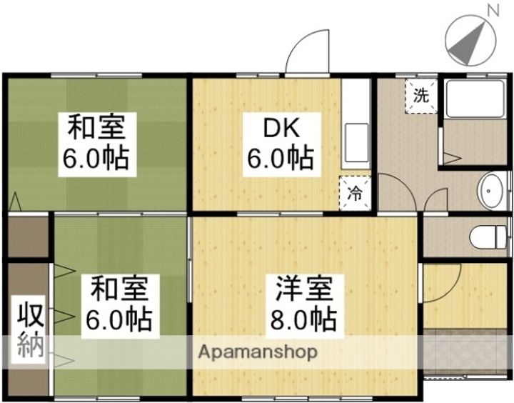 岡山県玉野市槌ケ原(一戸建)の賃貸物件戸建ての間取り