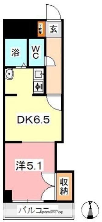 KM大元駅前404の間取り