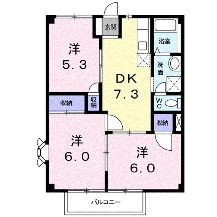 ひまわりAの間取り