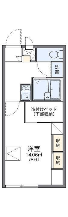 レオパレスブルースカイⅢの間取り
