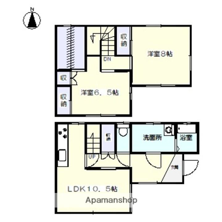 岡山県岡山市東区益野町(一戸建)の賃貸物件戸建ての間取り