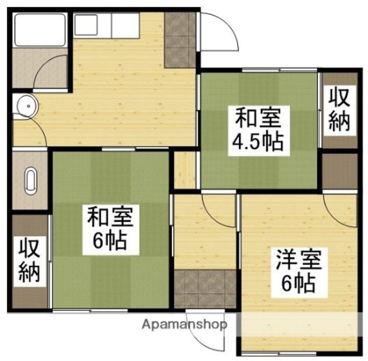 岡山県岡山市南区福島1丁目(一戸建)の賃貸物件の間取り