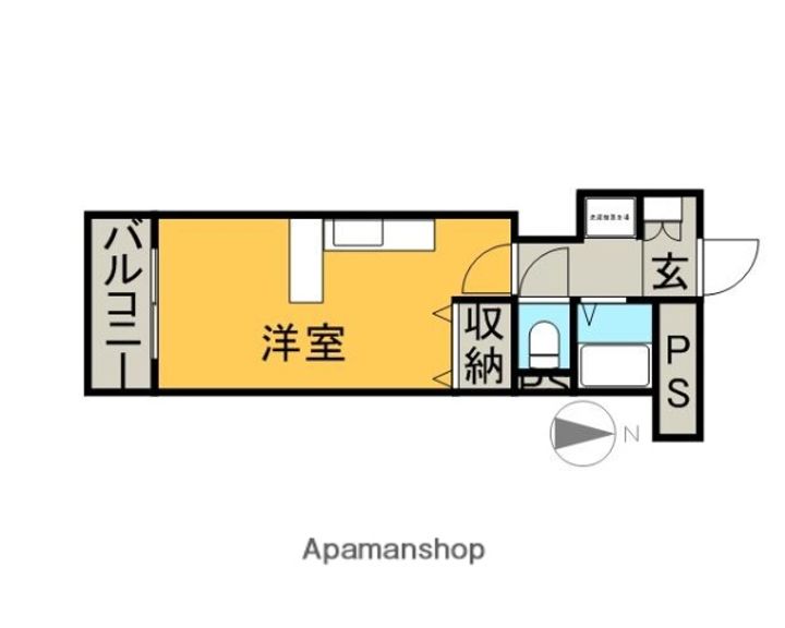 岡山県岡山市北区奉還町3丁目の賃貸マンションの間取り