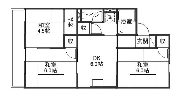 コーポラス雄町202の間取り