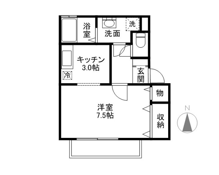 セジュール・ダンケ203の間取り