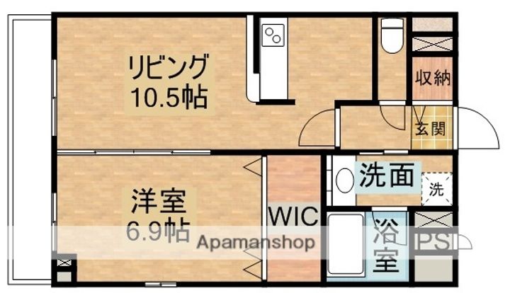 岡山県岡山市北区鹿田町2丁目の賃貸マンションの間取り