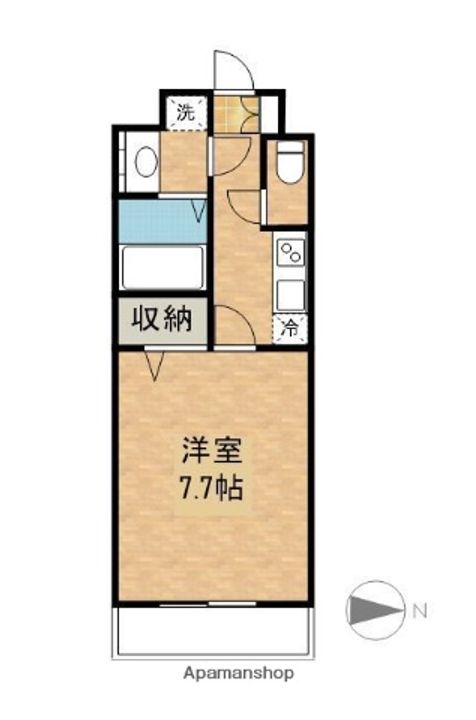 岡山県岡山市北区三門東町の賃貸マンションの間取り