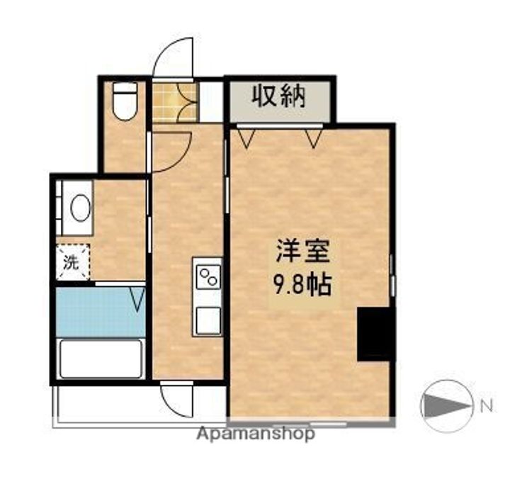 岡山県岡山市北区三門東町の賃貸マンションの間取り