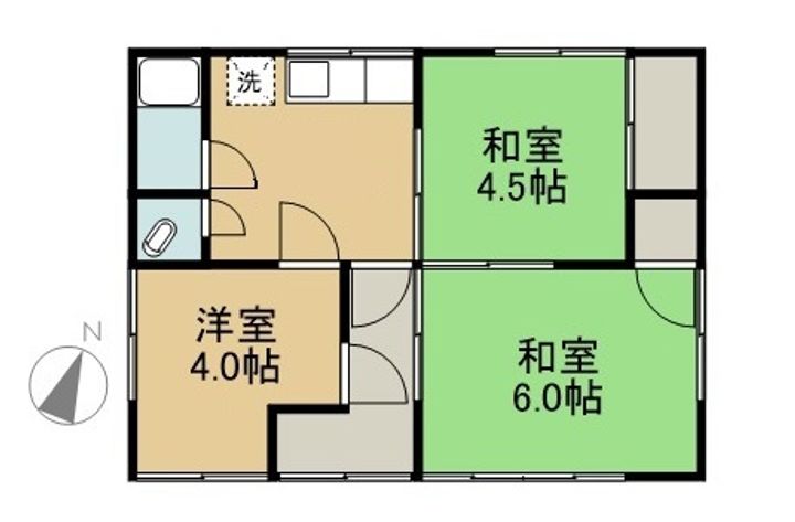 岡山県倉敷市片島町(一戸建)の賃貸物件戸建ての間取り