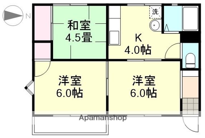 三宅コーポの間取り