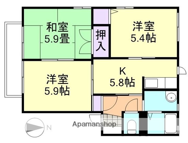 ロンクー B棟の間取り
