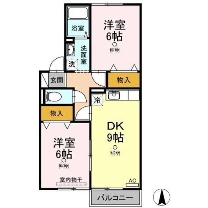 エステート21 B棟B202の間取り