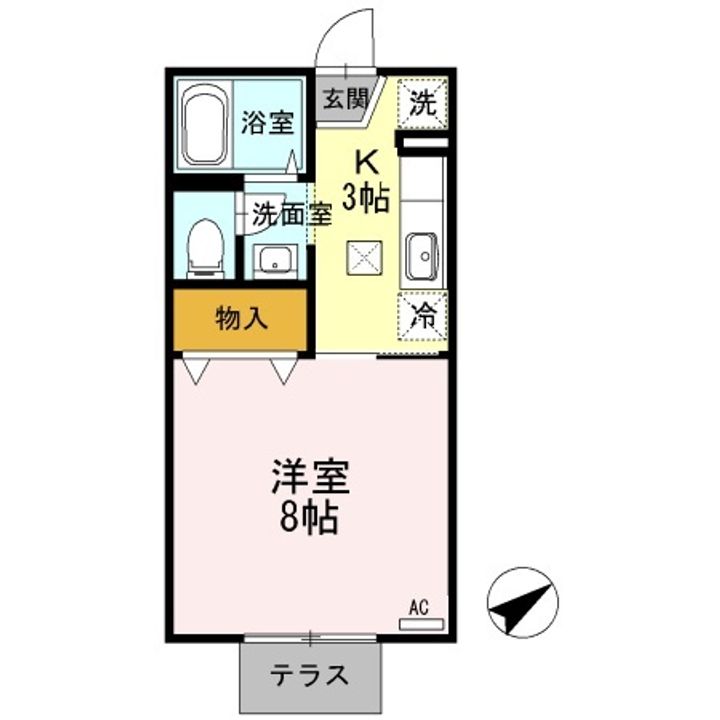 コーポジュネス B棟の間取り