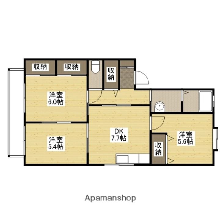 スカースデールハウス A棟201の間取り